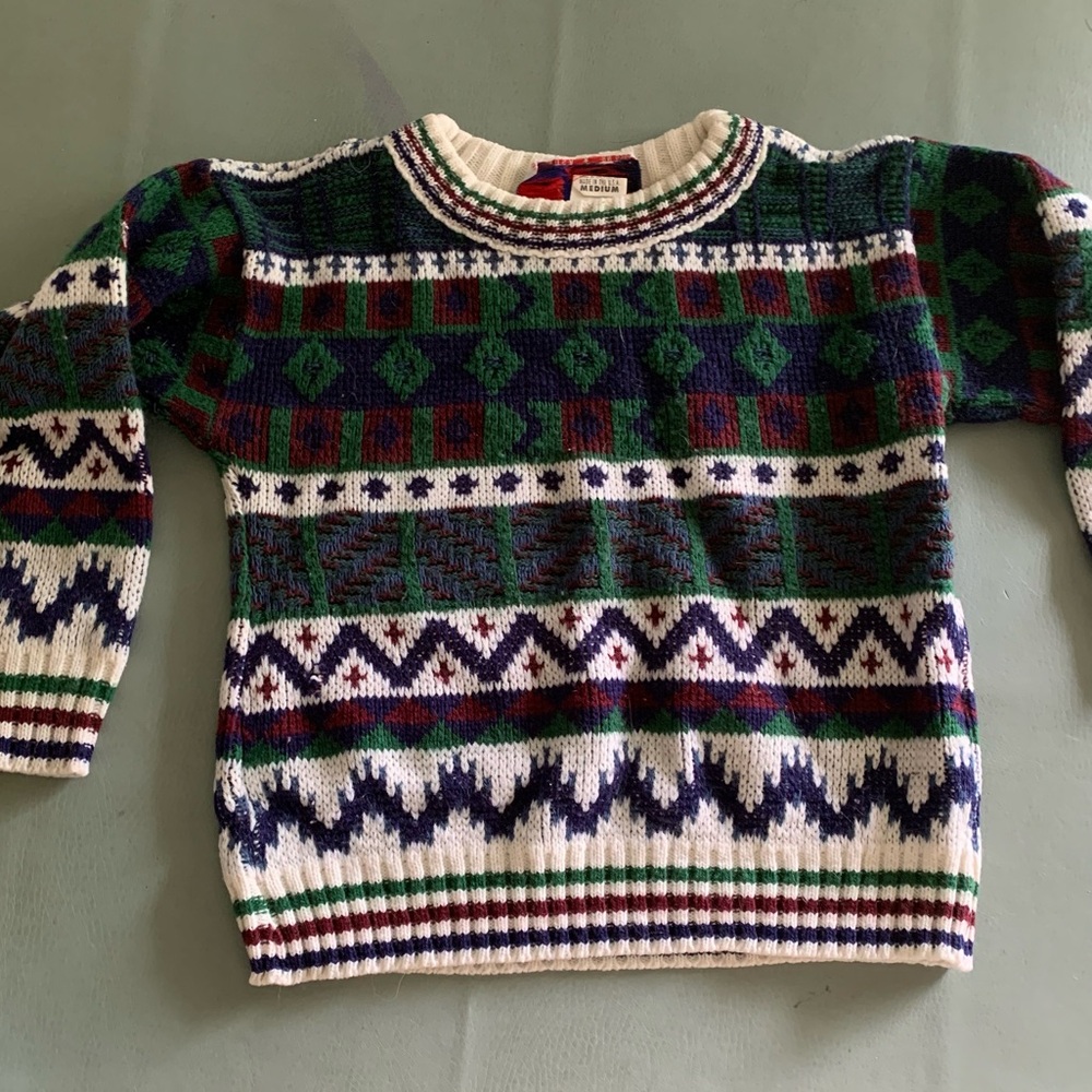 Vintage Abstract Kids Sweater